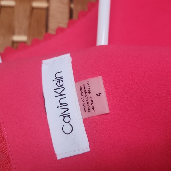 Calvin Klein, Women's Coral Pink Spring, Summer, Sleeveless Sheath Dress Sz 4 - Picture 8 of 9